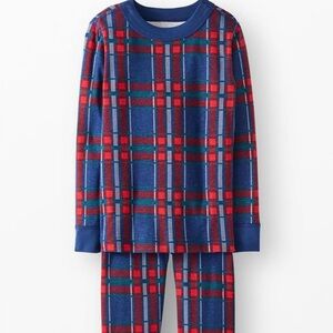 Hanna Andersson Kids Plaid Pajama Set - Blue, Red, and Green 120 6/7 Christmas
